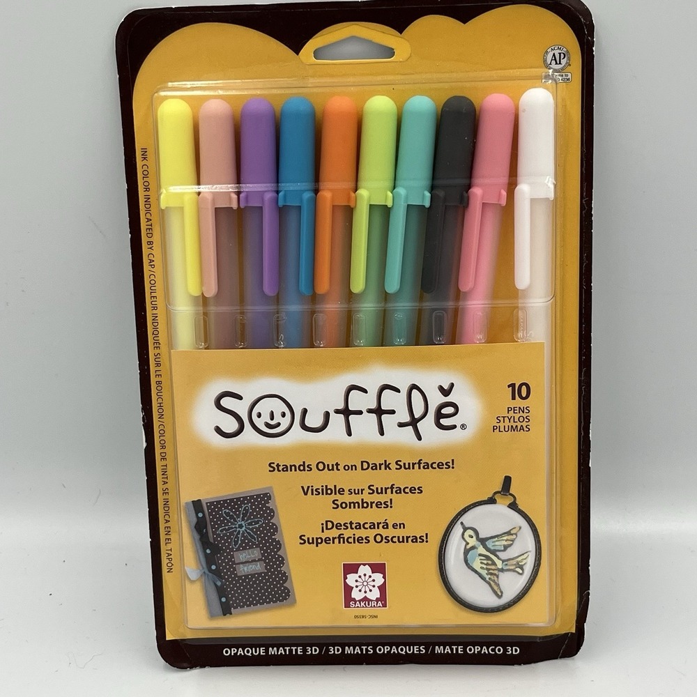Sakura Souffle Gel Pens Writes On Dark Surfaces Made In Japan New